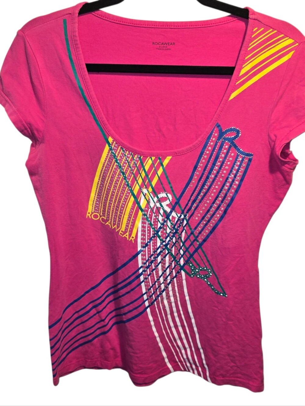 Rocawear Sz. Xlarge Hot Pink Y2k Womans Tshirt